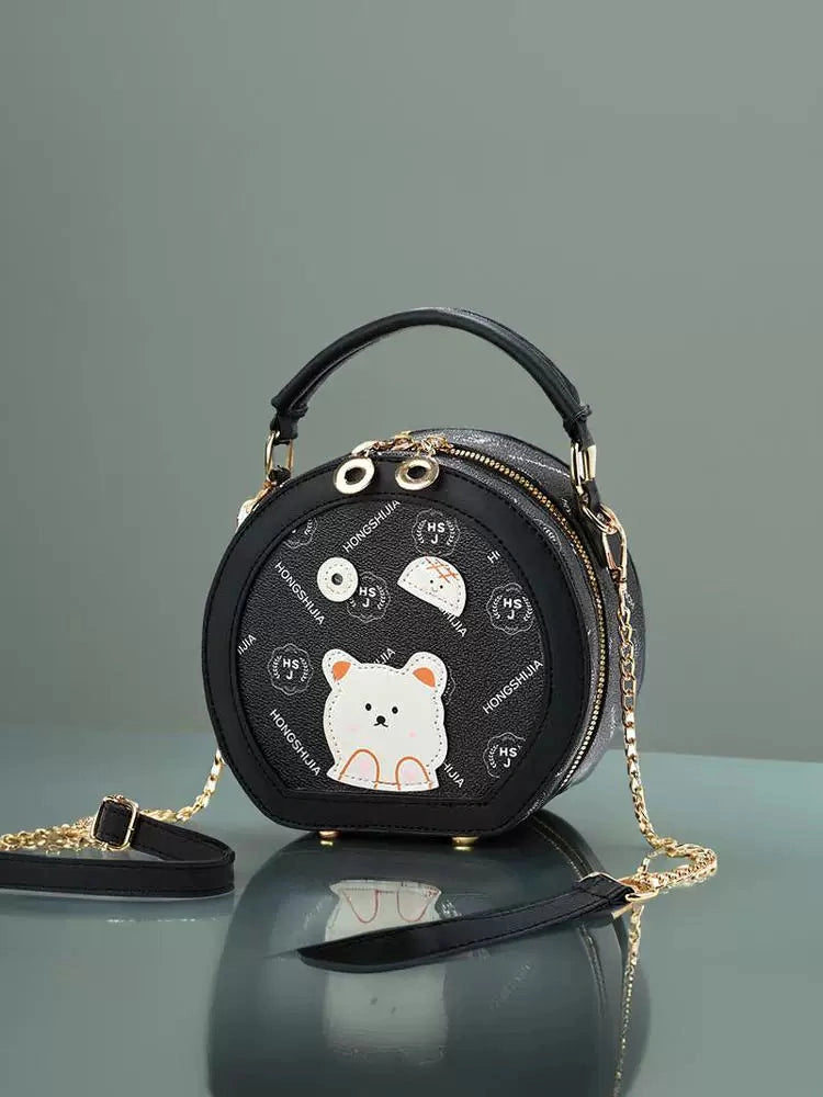 Women's Cartoon Round Cake Bag Cute Crossbody Purse Work Travel Everyday Purse Everyday Fashion Style for Women
