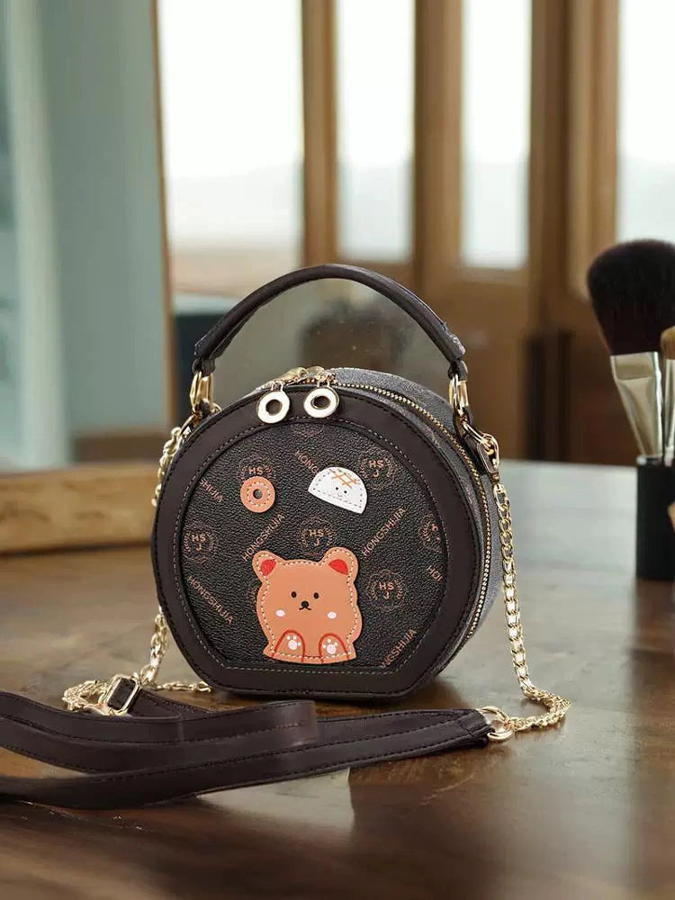 Women's Cartoon Round Cake Bag Cute Crossbody Purse Work Travel Everyday Purse Everyday Fashion Style for Women
