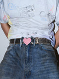 Women's Y2k Rock Subculture Heart Metal Hip-hop Everyday Jeans Belt for Date Night Gift Party Designer Office Vacation