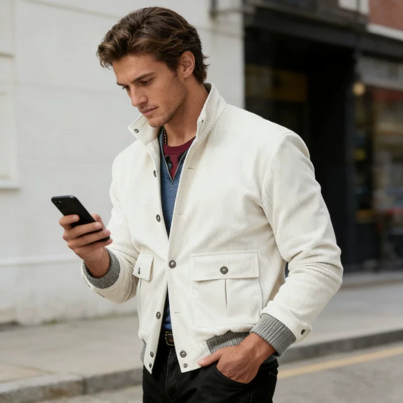 Men's Long Sleeve Color-block Korean-style Jacket Casual Coat Fall Winter Outerwear Coat Everyday Fashion Style for Men