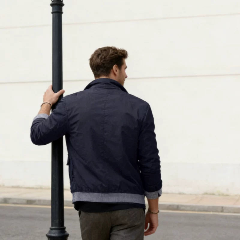 Men's Long Sleeve Color-block Korean-style Jacket Casual Coat Fall Winter Outerwear Coat Everyday Fashion Style for Men
