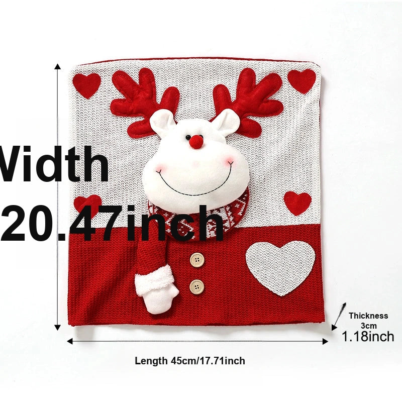 Santa Hat Dining Chair Cover, Festive Holiday Chair Back Decoration for Christmas Dinner Parties