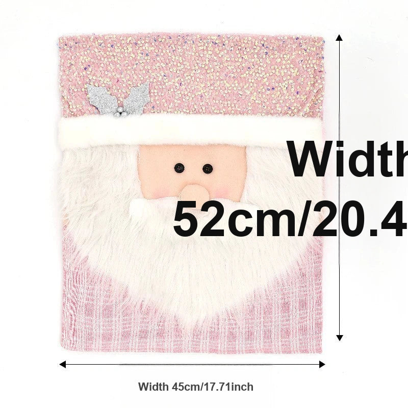 Pink chair cover Santa