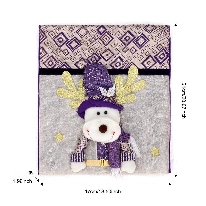 Purple sequin chair cover Reindeer