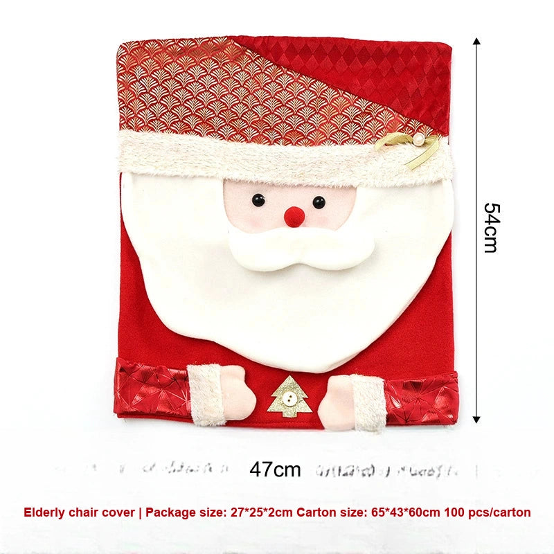 Red foil chair cover Santa