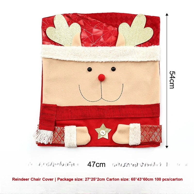 Red foil chair cover Reindeer