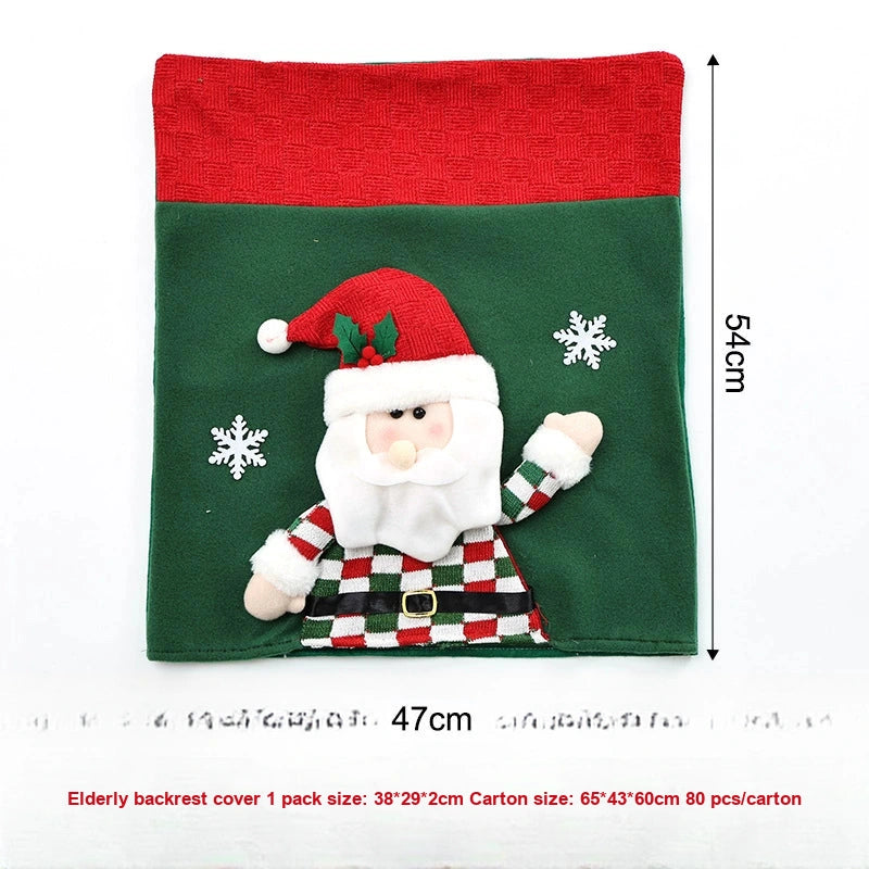Red-green knit chair cover Santa