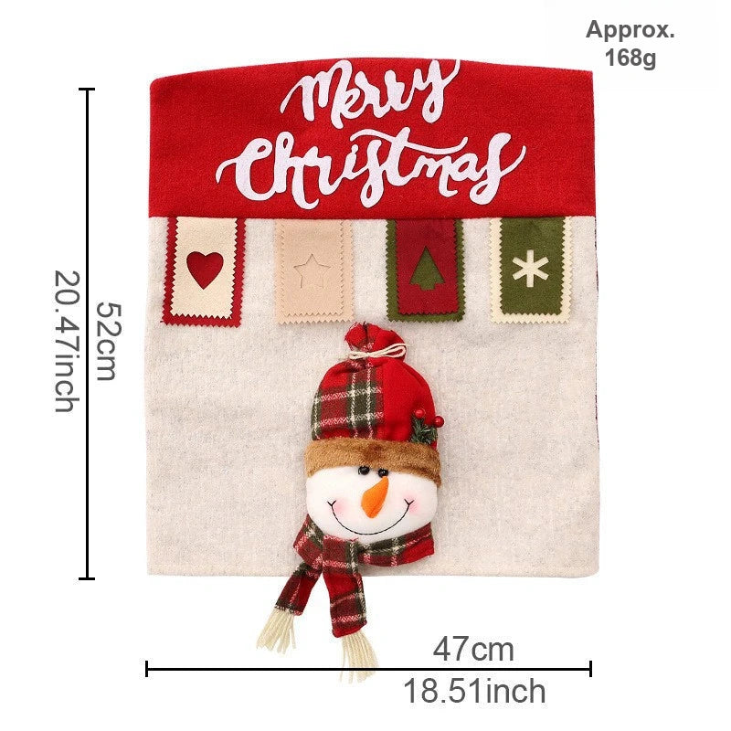 English-print chair cover Snowman