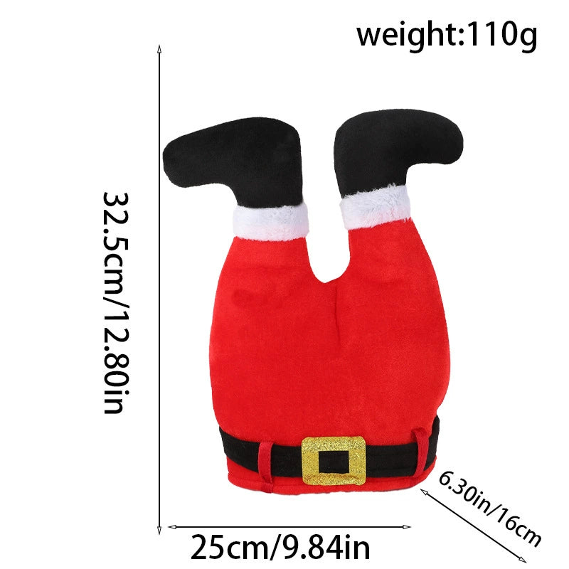 Elf Tipped Christmas Hat with Bells, Fun Holiday Costume Accessory for Parties and Seasonal Photos