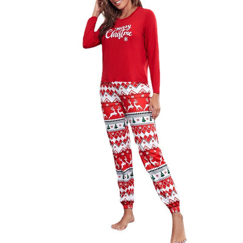 Camo Print Christmas Pajama Set for Women, Long Sleeve Holiday Sleepwear and Casual Home Loungewear