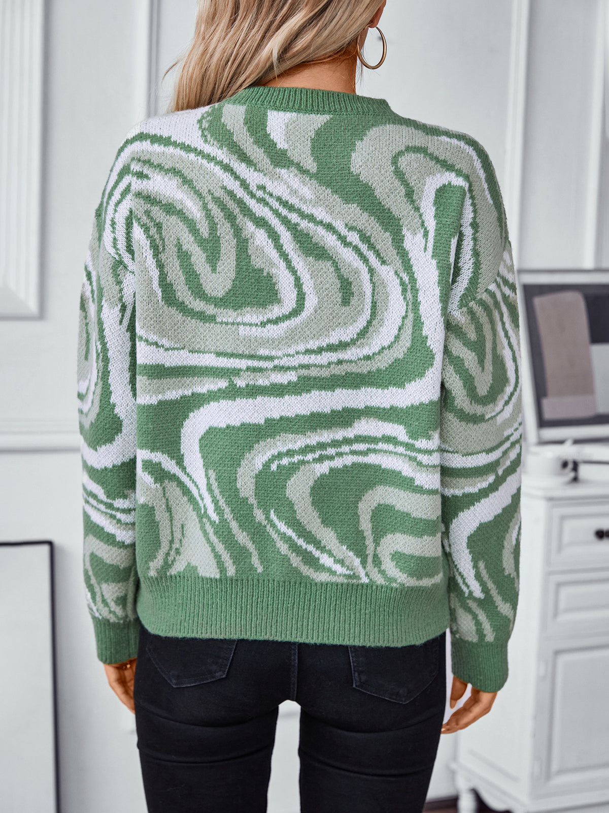 Women's Fall Winter Fuzzy Sweater Knit Pullover Top Office Everyday Lightweight Wear