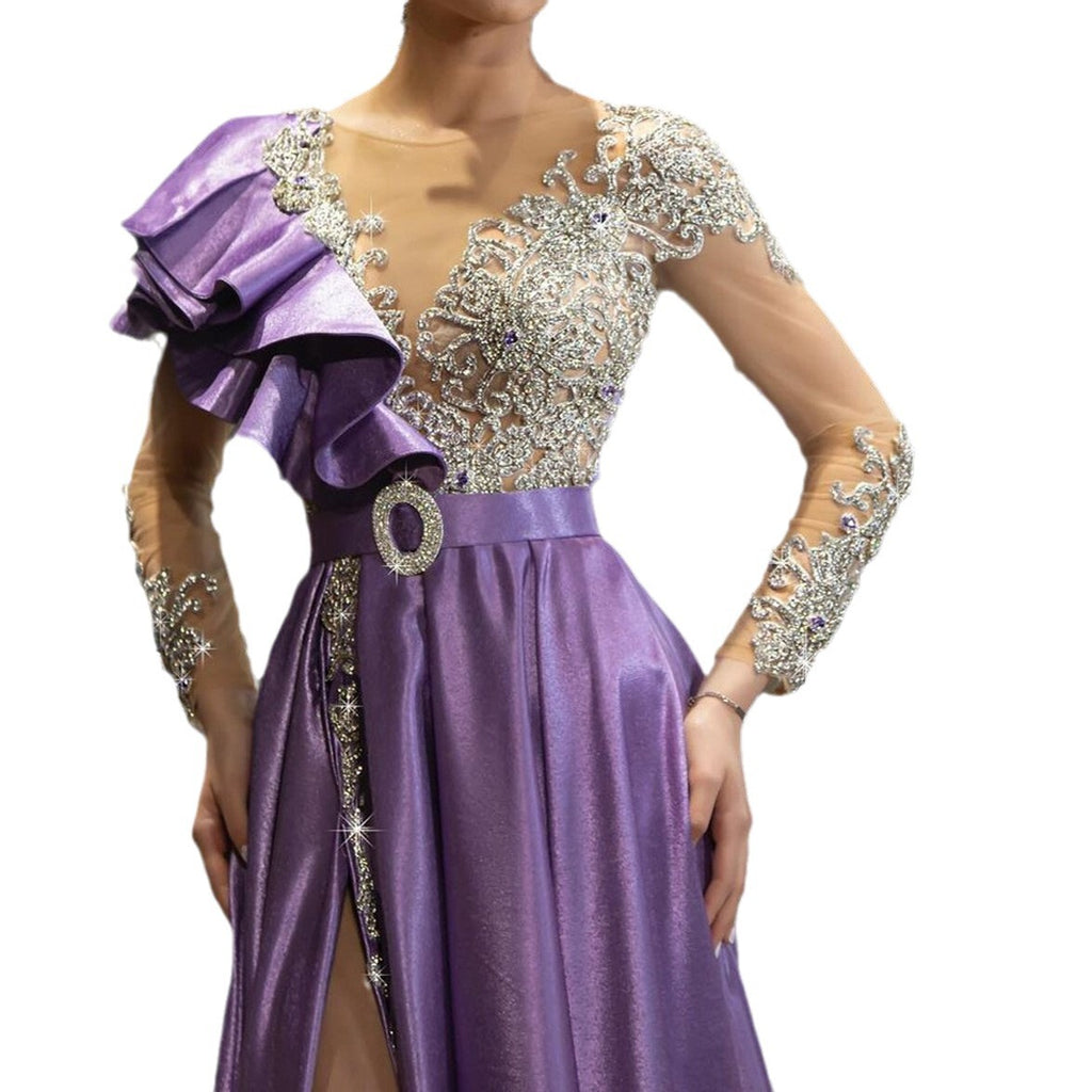 Women's Glitter Satin Evening Dress Formal Midi Dress for Black Tie Wedding Guest Cocktail Party Prom Date Night