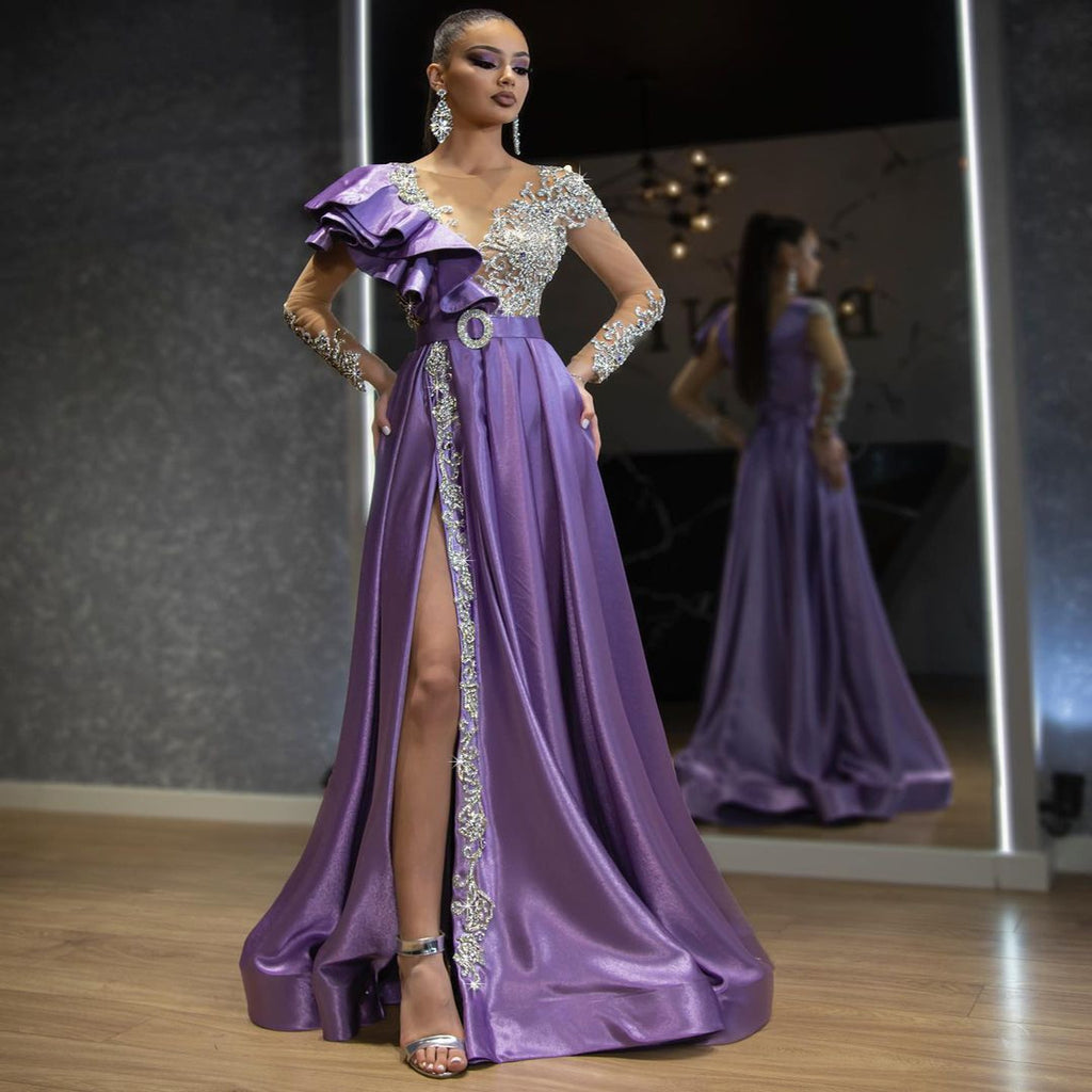 Women's Glitter Satin Evening Dress Formal Midi Dress for Black Tie Wedding Guest Cocktail Party Prom Date Night