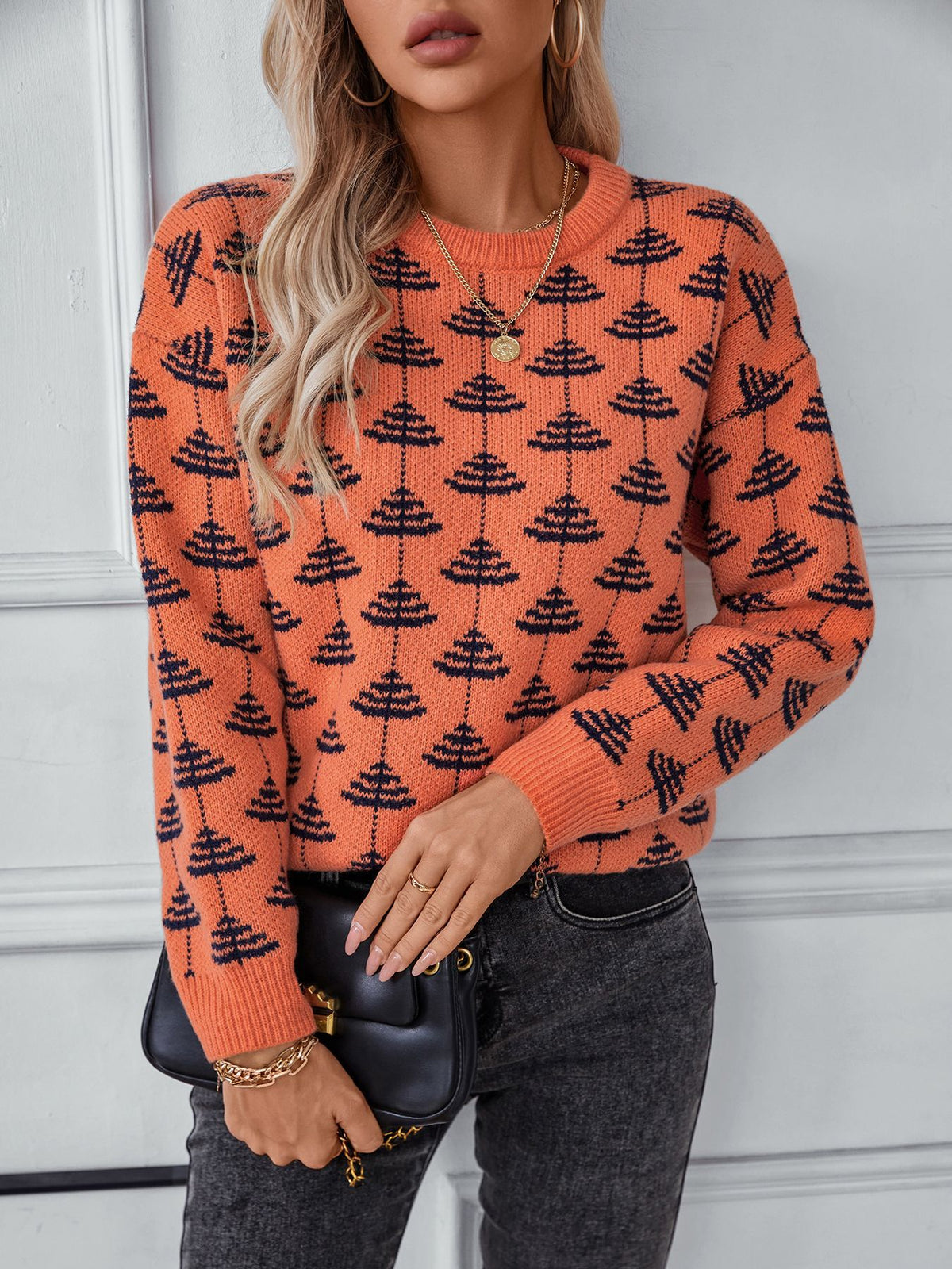 Women's Fall Winter Fuzzy Oversized Long Sleeve Sweater Knit Pullover Top Everyday Wear