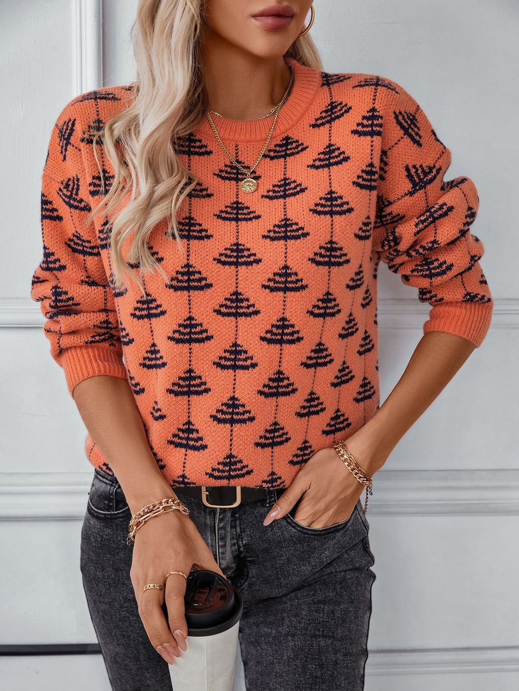 Women's Fall Winter Fuzzy Oversized Long Sleeve Sweater Knit Pullover Top Everyday Wear