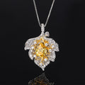 Yellow statement pendant necklace by Yoshan