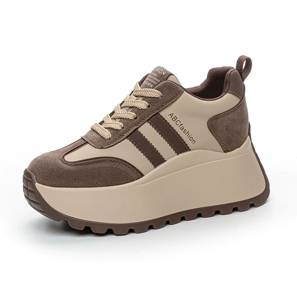 Hidden Lift Chunky Sole Dad Sneakers for Women