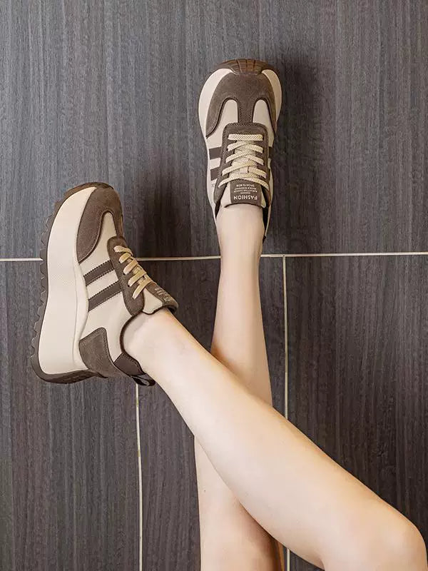 Hidden Lift Chunky Sole Dad Sneakers for Women