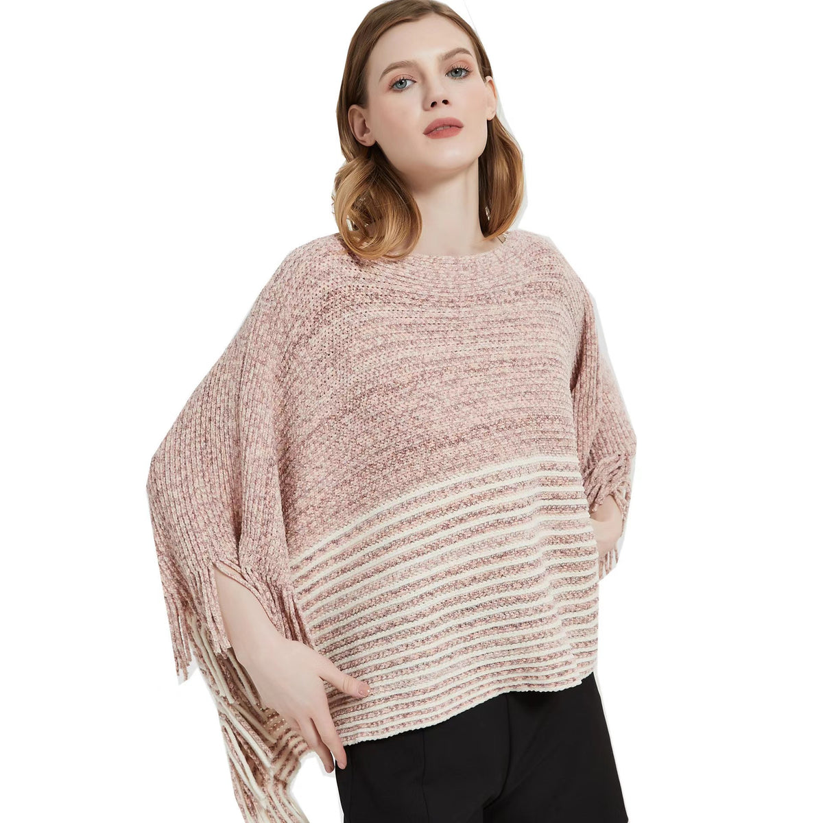 Women's Tassel Slit Fleece-Lined Shawls Scarves Scarf Fashion Wrap Pashmina Gift