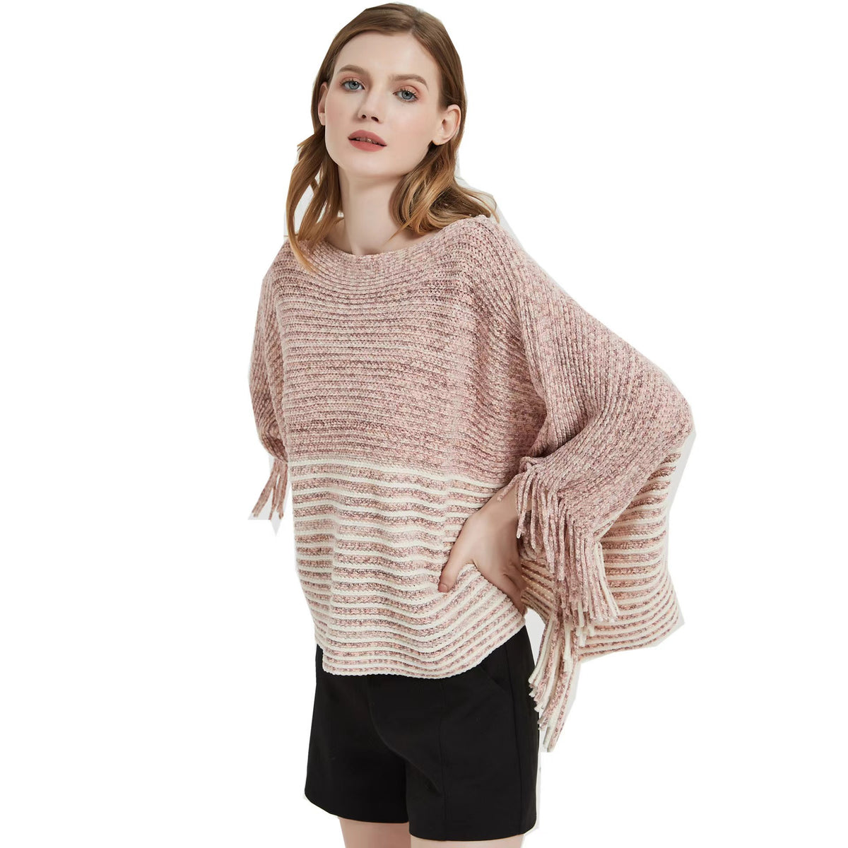 Women's Tassel Slit Fleece-Lined Shawls Scarves Scarf Fashion Wrap Pashmina Gift
