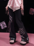 Women's Draped Flared Pants Flared-Leg Tailored Trousers for Office Outfits Work Everyday Weekend Wear Date Night