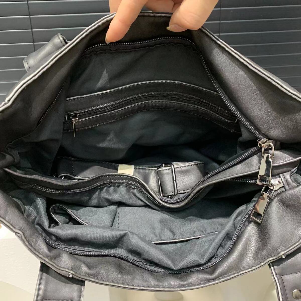 Women's Large-Capacity Oxidized Washed Tote Bag Shoulder Crossbody Purse Work and Travel Office