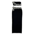 Women's Maxi Crystal Floral Two-Piece Set for Office Workwear Wedding Guest Business Casual Travel Weekend At Home