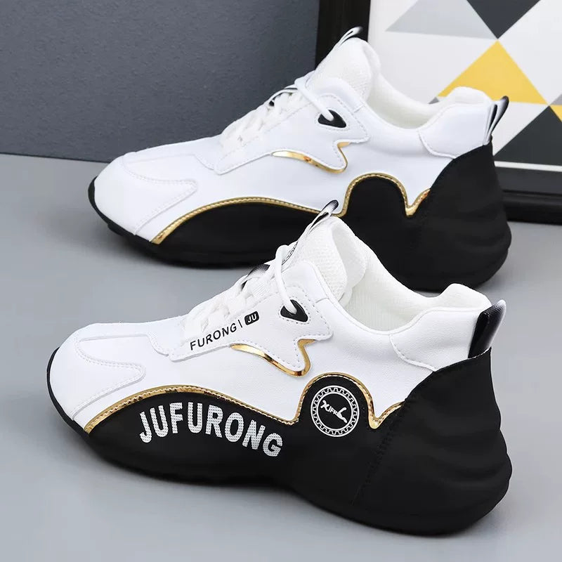 White Black Flat Leather / EU 38