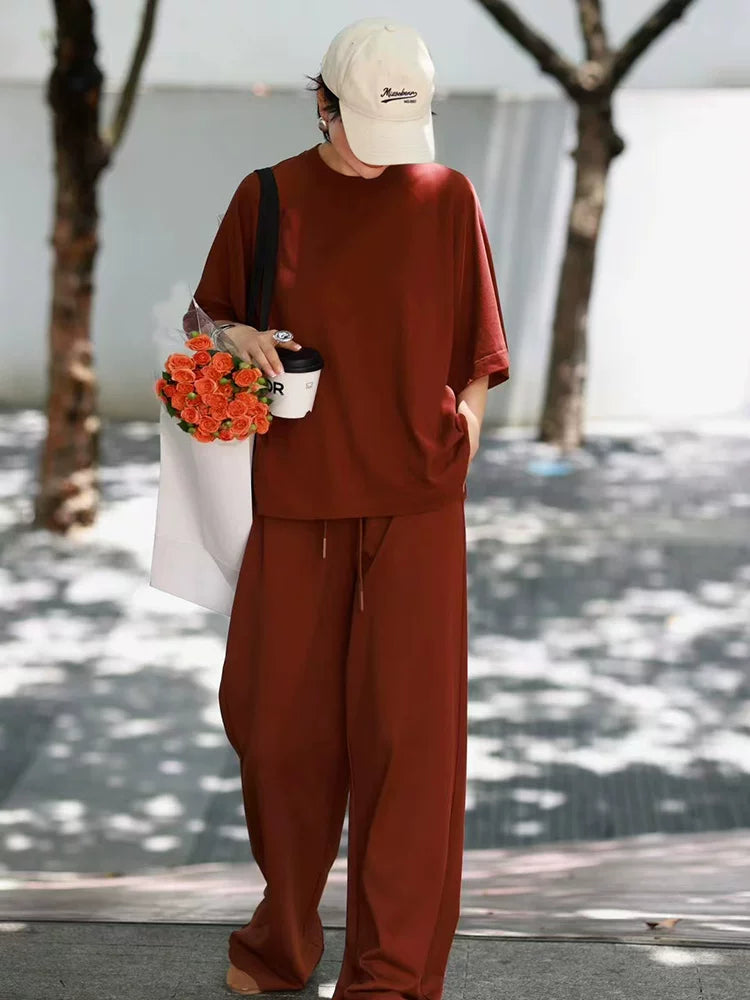 Women's Workwear Oversized Cropped Two-Piece Set for Wedding Guest Office Business Casual Travel Weekend At Home