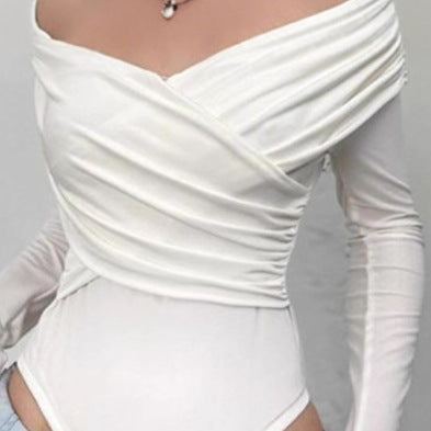 Women's Summer Slim-Fit Off-Shoulder Jumpsuit Sleeveless Overall Romper for Office Outfits Date Night Wedding Guest Casual Wear Spring Summer
