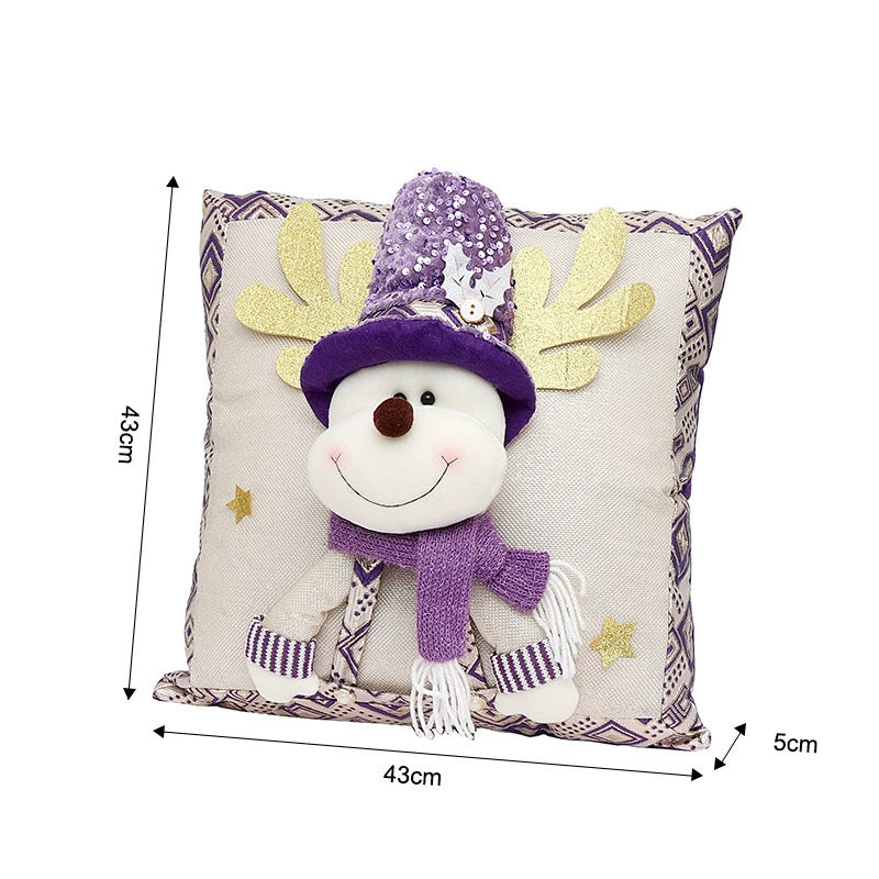 Purple cushion cover Reindeer