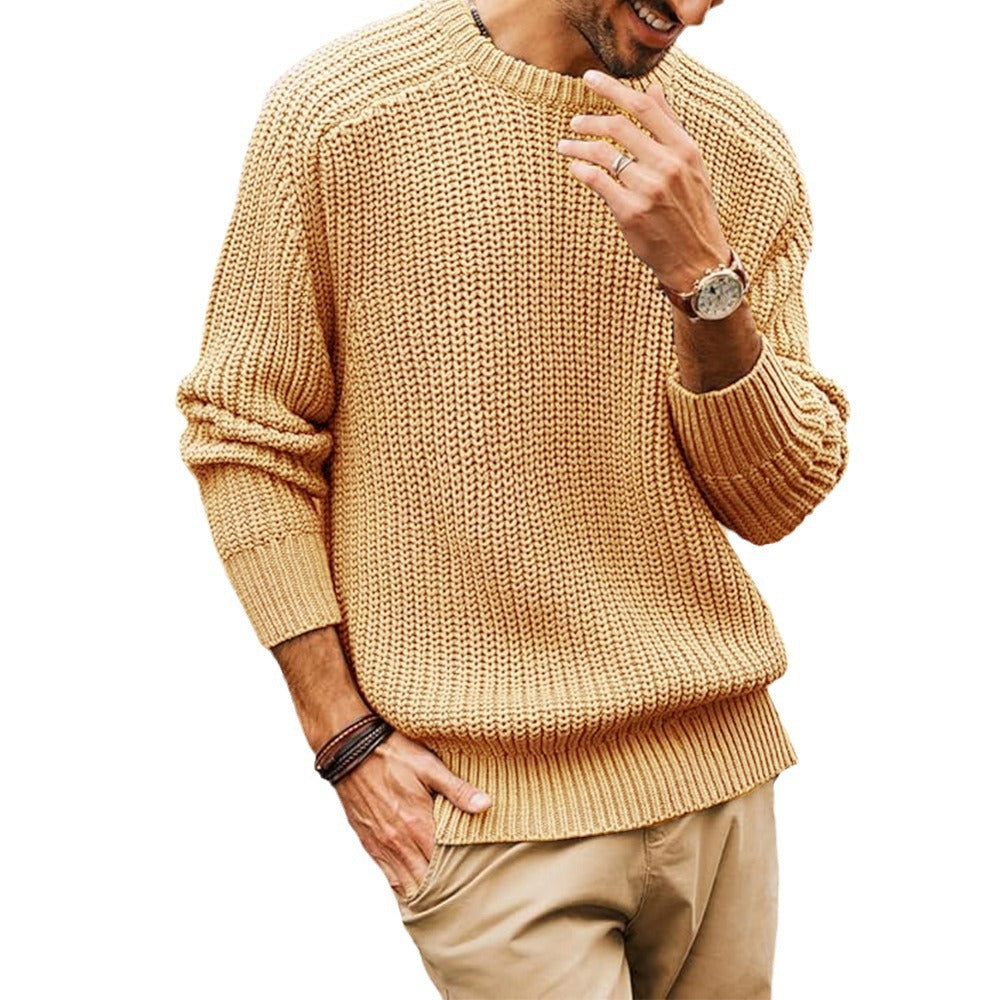 Men's Oversized Long Sleeve Retro Sweater Knit Pullover Top Office Everyday Fall Winter