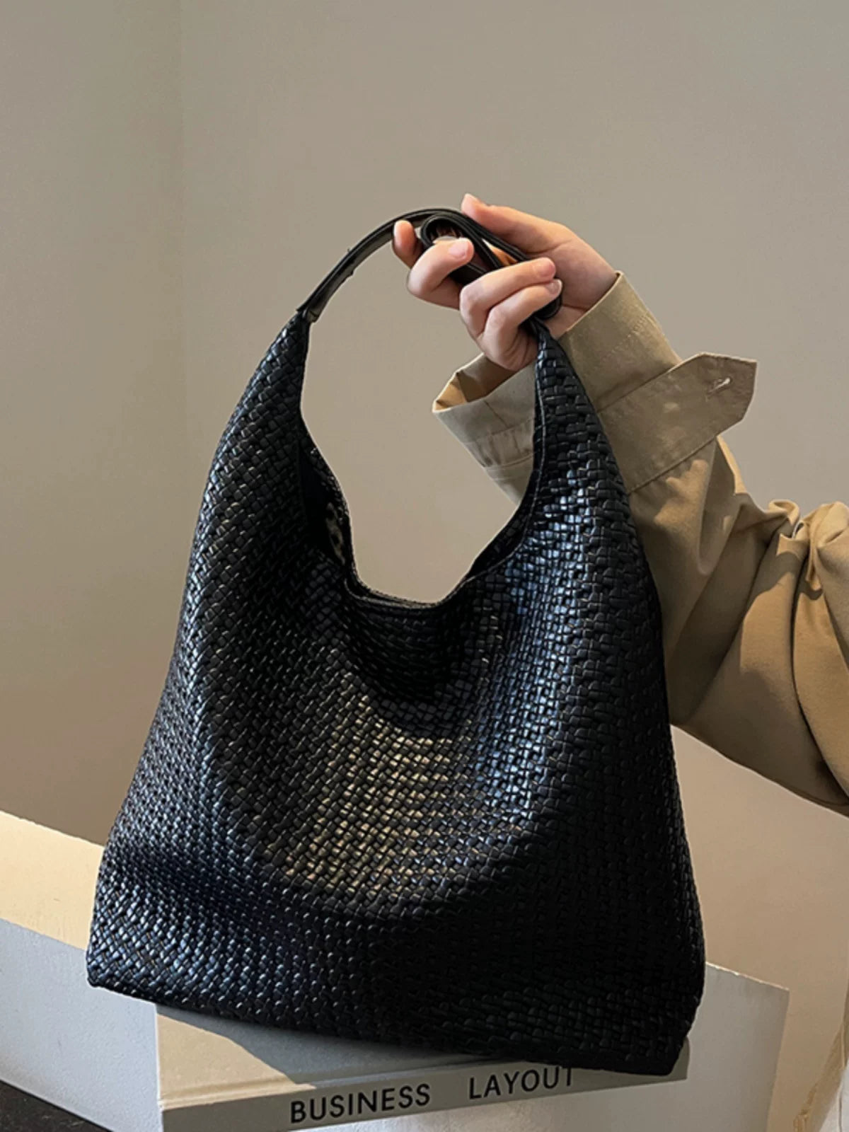 Women's Large-capacity Commuter Office Workwear Retro Tote Bag Shoulder Crossbody Purse Work Travel Everyday Purse