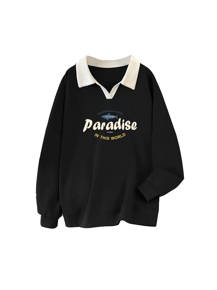 Women's Black Longline Lapel Plus Size Oversized Midi Long Sleeve Hoodie Sweatshirt for Casual Streetwear Fall Travel and Weekend