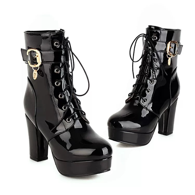 Women's Fall Winter Block Heel Plus Size Ankle Boots for Office and Weekend Streetwear Everyday Wear Date Night Wedding Guest