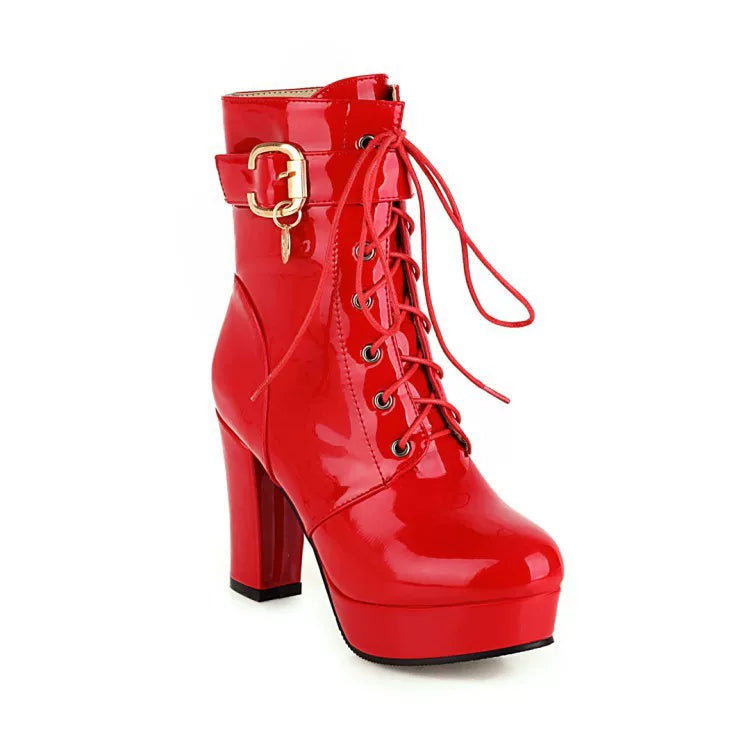 Women's Fall Winter Block Heel Plus Size Ankle Boots for Office and Weekend Streetwear Everyday Wear Date Night Wedding Guest