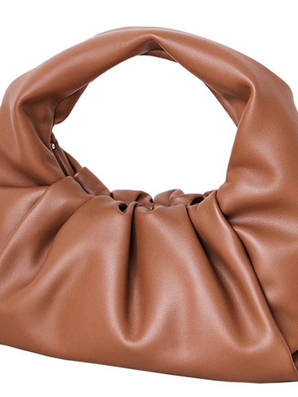 Women's Fall Winter Leather Dumpling Bag Crossbody Purse for Travel and Sightseeing Everyday Casual Streetwear Date Night Office