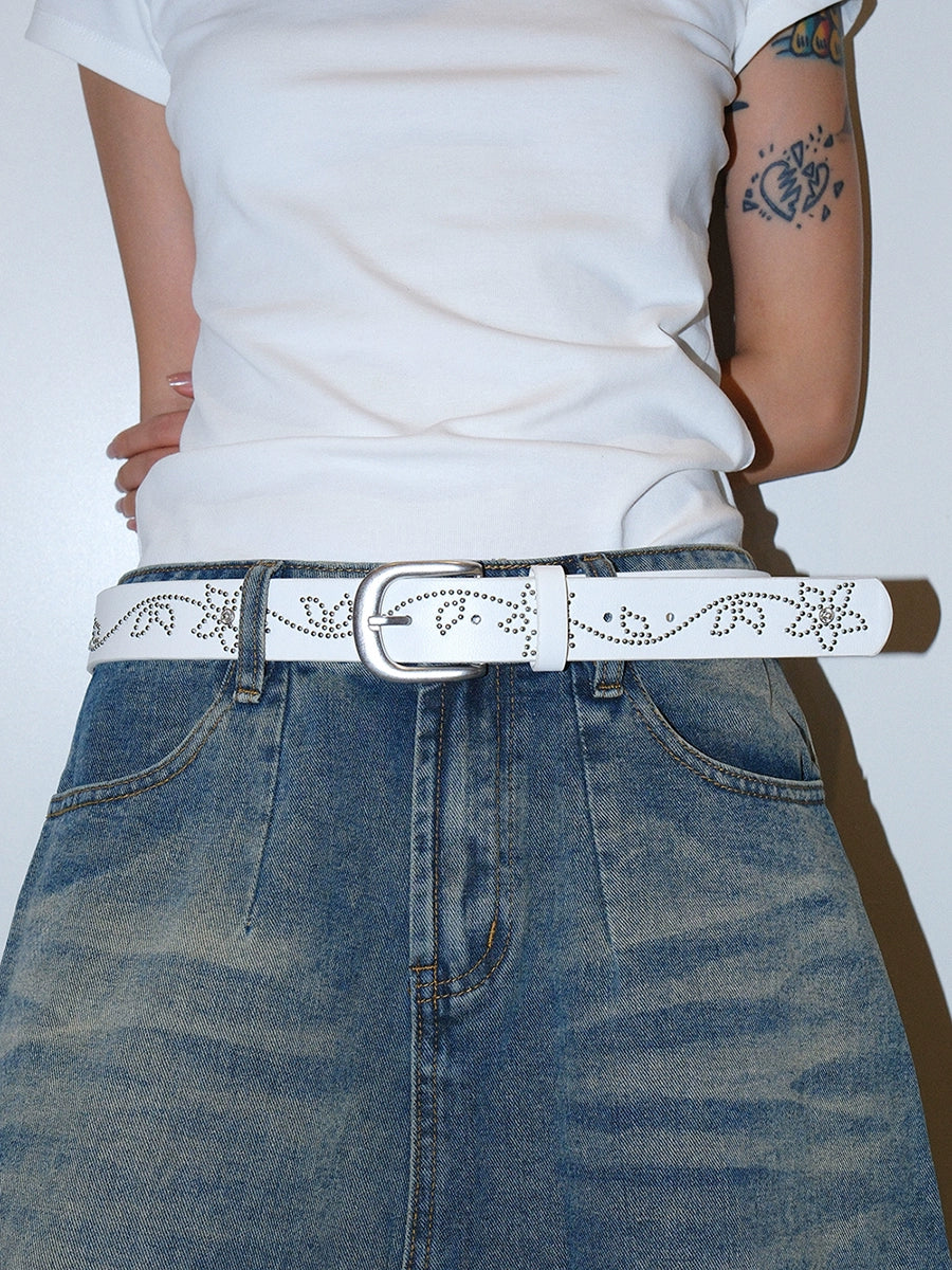 Women's Y2k Streetwear Ethnic Unisex Studded Waist Belt Gift Everyday Designer Versatile
