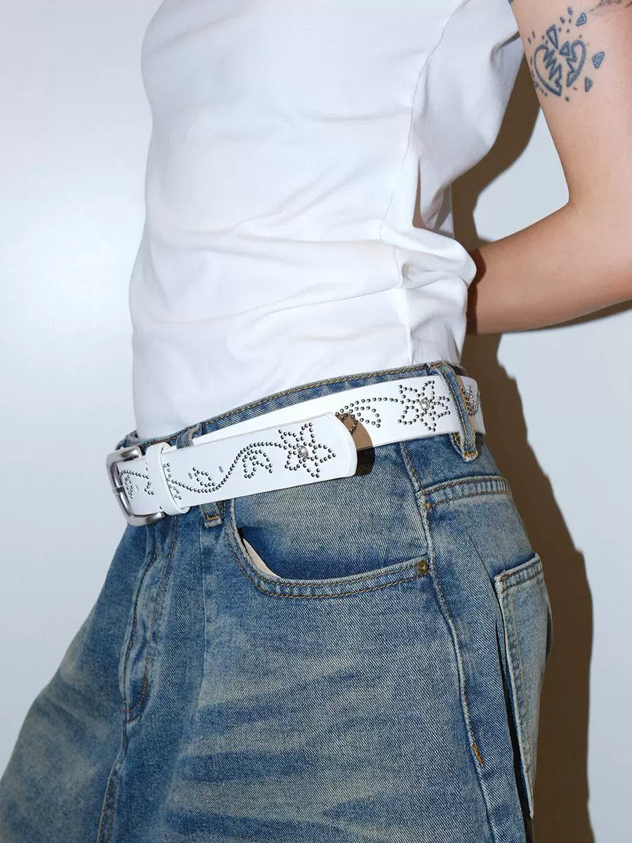 Women's Y2k Streetwear Ethnic Unisex Studded Waist Belt Gift Everyday Designer Versatile