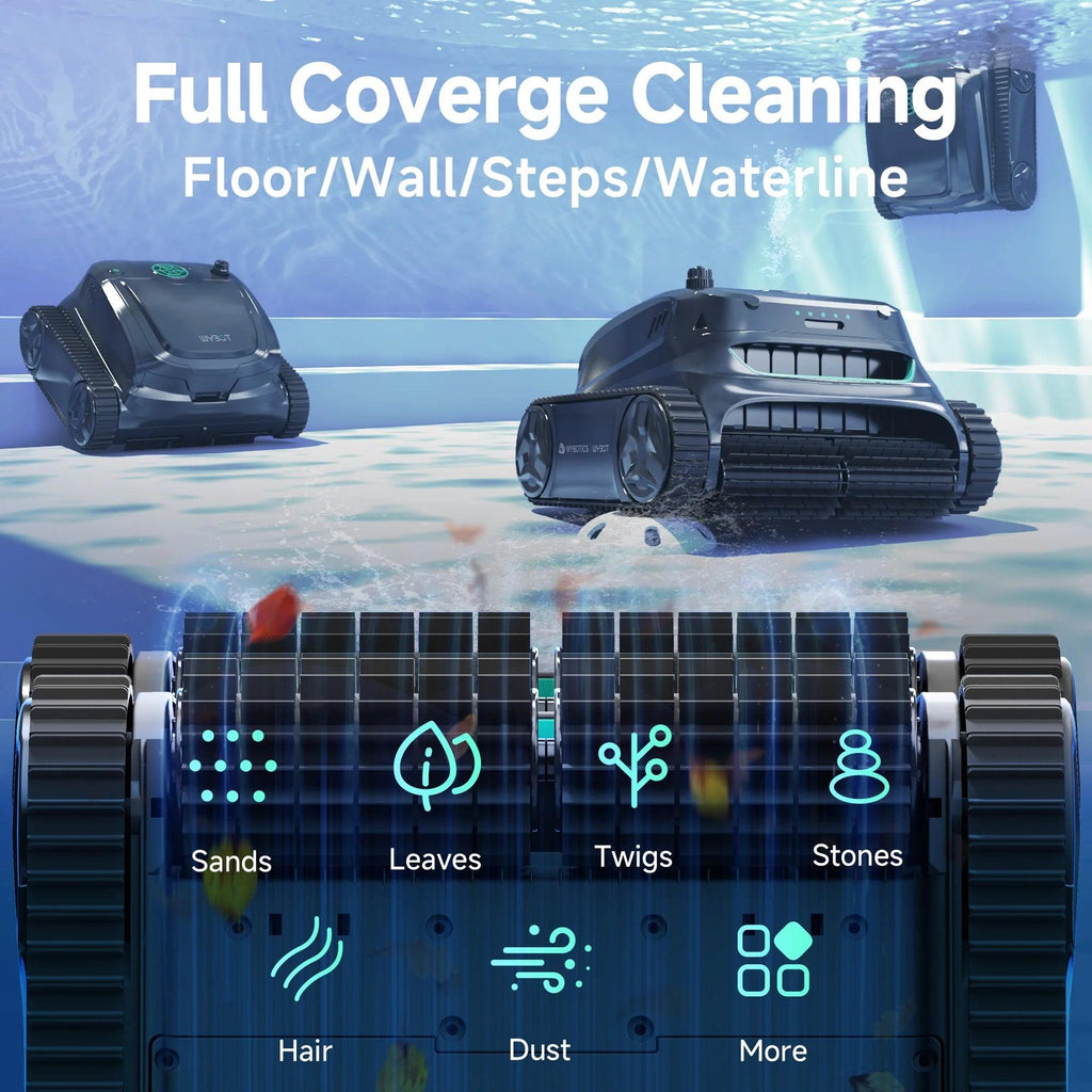 WYBOT S2 Robotic Pool Cleaner for Inground and Above Ground Home Swimming Pools for Daily Home Use