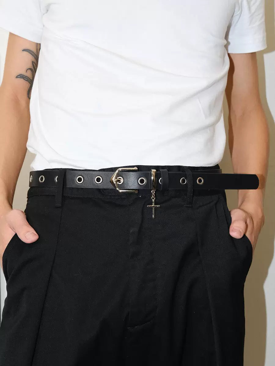 Women's Minimalist Cross Dark Retro Waist Belt for Date Night Gift Party Designer Office Everyday