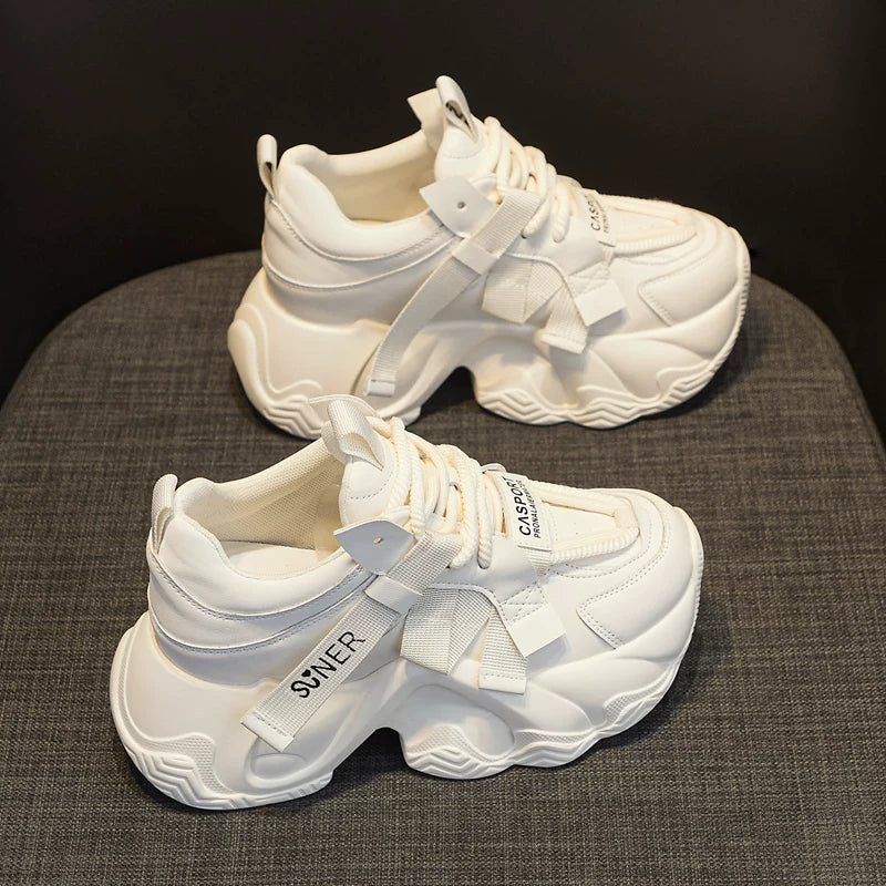 Hidden Lift Chunky Sole Dad Sneakers for Women