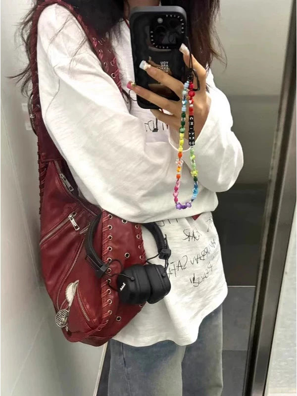 Women's Large-Capacity Fall Winter Relaxed Dumpling Bag Crossbody Purse for Travel and Sightseeing Everyday Casual Streetwear Date Night Office