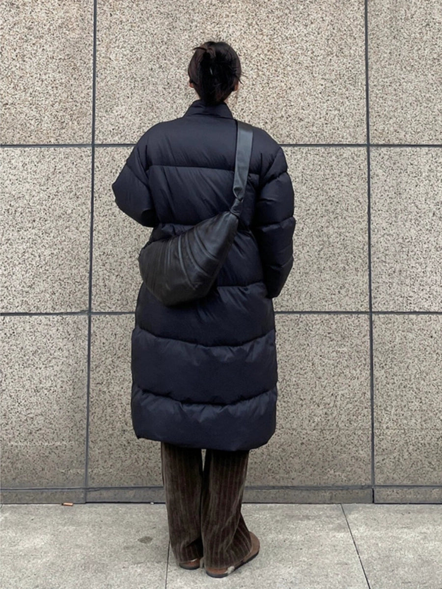 Women's Winter Longline Down Jacket for Date Night Fall Travel Everyday Wear Seasonal Look Outdoor Holiday