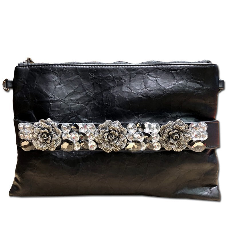 Women's Large-capacity Crystal Korean-style Retro Evening Waist Belt for Date Night Gift Party Designer Office Everyday