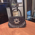 Women's Heart Shell Crystal Party Handbag Shoulder Crossbody Purse for Work and Travel Office School Everyday Date Night