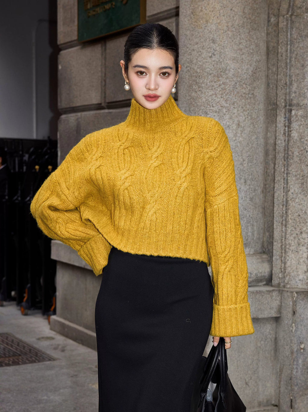 Women's Wool-blend Slim-fit Retro Sweater Knit Pullover Top for Fall Winter Spring Travel Office Slimming Everyday Date Night