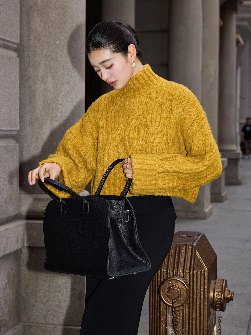 Women's Wool-blend Slim-fit Retro Sweater Knit Pullover Top for Fall Winter Spring Travel Office Slimming Everyday Date Night