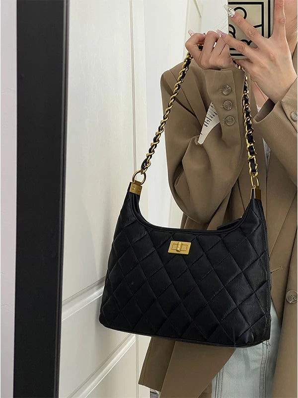 Women's Fall Winter Tweed-Style Underarm Bag Crossbody for Travel and Sightseeing Everyday Casual Streetwear Date Night Office