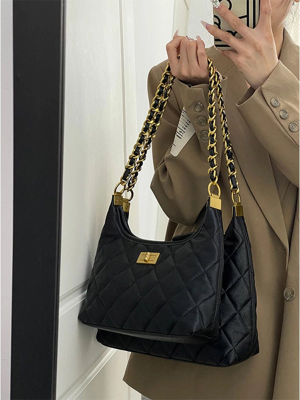 Women's Fall Winter Tweed-Style Underarm Bag Crossbody for Travel and Sightseeing Everyday Casual Streetwear Date Night Office